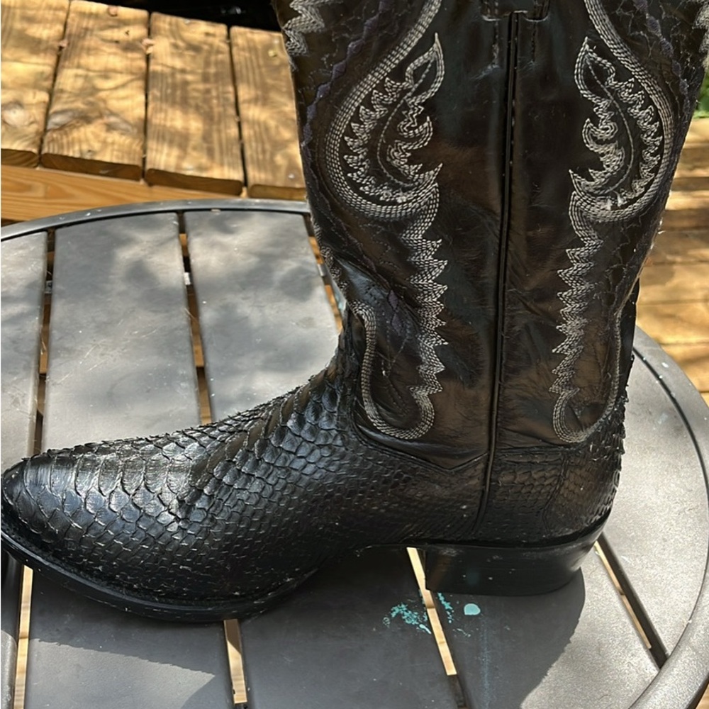 Dan Post Black and Gold Cowboy Boots